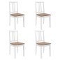 vidaXL 5-tlg. Essgruppe MDF Weiß vidaXL 5-tlg. Essgruppe MDF Weiß