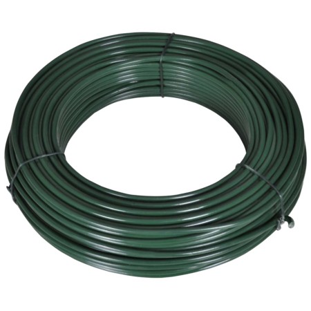 vidaXL Zaun-Spanndraht 80 m 2,1/3,1 mm Stahl Grün