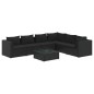 vidaXL 7-tlg. Garten-Lounge-Set mit Kissen Poly Rattan Schwarz vidaXL 7-tlg. Garten-Lounge-Set mit Kissen Poly Rattan Schwarz