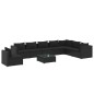 vidaXL 9-tlg. Garten-Lounge-Set mit Kissen Poly Rattan Schwarz vidaXL 9-tlg. Garten-Lounge-Set mit Kissen Poly Rattan Schwarz