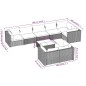 vidaXL 9-tlg. Garten-Lounge-Set mit Kissen Braun Poly Rattan vidaXL 9-tlg. Garten-Lounge-Set mit Kissen Braun Poly Rattan