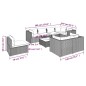 vidaXL 9-tlg. Garten-Lounge-Set mit Kissen Poly Rattan Braun vidaXL 9-tlg. Garten-Lounge-Set mit Kissen Poly Rattan Braun