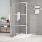 vidaXL Duschwand für Begehbare Dusche Weiß 80x195 cm ESG-Klarglas vidaXL Duschwand für Begehbare Dusche Weiß 80x195 cm ESG-Klarglas