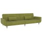 vidaXL Schlafsofa 2-Sitzer mit 2 Kissen Hellgrün Samt vidaXL Schlafsofa 2-Sitzer mit 2 Kissen Hellgrün Samt
