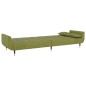 vidaXL Schlafsofa 2-Sitzer mit 2 Kissen Hellgrün Samt vidaXL Schlafsofa 2-Sitzer mit 2 Kissen Hellgrün Samt
