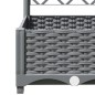 vidaXL Pflanzkübel mit Rankgitter Hellgrau 40x40x121,5 cm PP vidaXL Pflanzkübel mit Rankgitter Hellgrau 40x40x121,5 cm PP