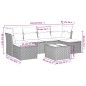 vidaXL 7-tlg. Garten-Sofagarnitur mit Kissen Schwarz Poly Rattan vidaXL 7-tlg. Garten-Sofagarnitur mit Kissen Schwarz Poly Rattan