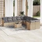 vidaXL 11-tlg. Garten-Sofagarnitur mit Kissen Beige Poly Rattan vidaXL 11-tlg. Garten-Sofagarnitur mit Kissen Beige Poly Rattan
