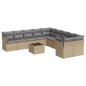 vidaXL 11-tlg. Garten-Sofagarnitur mit Kissen Beige Poly Rattan vidaXL 11-tlg. Garten-Sofagarnitur mit Kissen Beige Poly Rattan