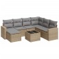 vidaXL 8-tlg. Garten-Sofagarnitur mit Kissen Beige Poly Rattan vidaXL 8-tlg. Garten-Sofagarnitur mit Kissen Beige Poly Rattan