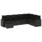 vidaXL 8-tlg. Garten-Sofagarnitur mit Kissen Schwarz Poly Rattan vidaXL 8-tlg. Garten-Sofagarnitur mit Kissen Schwarz Poly Rattan