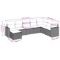 vidaXL 8-tlg. Garten-Sofagarnitur mit Kissen Schwarz Poly Rattan vidaXL 8-tlg. Garten-Sofagarnitur mit Kissen Schwarz Poly Rattan