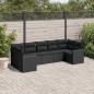 vidaXL 7-tlg. Garten-Sofagarnitur mit Kissen Schwarz Poly Rattan vidaXL 7-tlg. Garten-Sofagarnitur mit Kissen Schwarz Poly Rattan