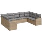 vidaXL 9-tlg. Garten-Sofagarnitur mit Kissen Beige Poly Rattan vidaXL 9-tlg. Garten-Sofagarnitur mit Kissen Beige Poly Rattan
