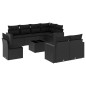 vidaXL 9-tlg. Garten-Sofagarnitur mit Kissen Schwarz Poly Rattan vidaXL 9-tlg. Garten-Sofagarnitur mit Kissen Schwarz Poly Rattan