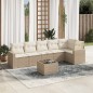 vidaXL 7-tlg. Garten-Sofagarnitur mit Kissen Beige Poly Rattan vidaXL 7-tlg. Garten-Sofagarnitur mit Kissen Beige Poly Rattan