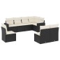 vidaXL 8-tlg. Garten-Sofagarnitur mit Kissen Schwarz Poly Rattan vidaXL 8-tlg. Garten-Sofagarnitur mit Kissen Schwarz Poly Rattan