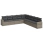 vidaXL 9-tlg. Garten-Sofagarnitur mit Kissen Grau Poly Rattan vidaXL 9-tlg. Garten-Sofagarnitur mit Kissen Grau Poly Rattan