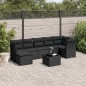 vidaXL 8-tlg. Garten-Sofagarnitur mit Kissen Schwarz Poly Rattan vidaXL 8-tlg. Garten-Sofagarnitur mit Kissen Schwarz Poly Rattan