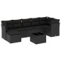 vidaXL 8-tlg. Garten-Sofagarnitur mit Kissen Schwarz Poly Rattan vidaXL 8-tlg. Garten-Sofagarnitur mit Kissen Schwarz Poly Rattan