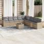 vidaXL 10-tlg. Garten-Sofagarnitur mit Kissen Beige Poly Rattan vidaXL 10-tlg. Garten-Sofagarnitur mit Kissen Beige Poly Rattan