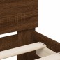 vidaXL Bettgestell mit Kopfteil Braun Eiche 75x190 cm Holzwerkstoff vidaXL Bettgestell mit Kopfteil Braun Eiche 75x190 cm Holzwerkstoff