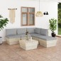 6-tlg. Garten-Sofagarnitur aus Paletten mit Kissen Fichtenholz 6-tlg. Garten-Sofagarnitur aus Paletten mit Kissen Fichtenholz