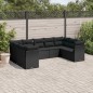 vidaXL 9-tlg. Garten-Sofagarnitur mit Kissen Schwarz Poly Rattan vidaXL 9-tlg. Garten-Sofagarnitur mit Kissen Schwarz Poly Rattan