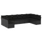 vidaXL 10-tlg. Garten-Sofagarnitur mit Kissen Schwarz Poly Rattan vidaXL 10-tlg. Garten-Sofagarnitur mit Kissen Schwarz Poly Rattan