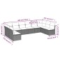 vidaXL 10-tlg. Garten-Sofagarnitur mit Kissen Schwarz Poly Rattan vidaXL 10-tlg. Garten-Sofagarnitur mit Kissen Schwarz Poly Rattan
