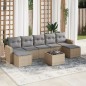 vidaXL 8-tlg. Garten-Sofagarnitur mit Kissen Beige Poly Rattan vidaXL 8-tlg. Garten-Sofagarnitur mit Kissen Beige Poly Rattan