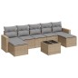 vidaXL 8-tlg. Garten-Sofagarnitur mit Kissen Beige Poly Rattan vidaXL 8-tlg. Garten-Sofagarnitur mit Kissen Beige Poly Rattan