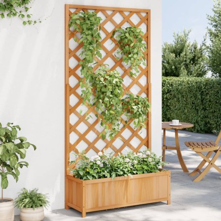 vidaXL Pflanzkübel mit Spalier Braun Massivholz Tanne