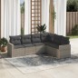 vidaXL 6-tlg. Garten-Sofagarnitur mit Kissen Grau Poly Rattan vidaXL 6-tlg. Garten-Sofagarnitur mit Kissen Grau Poly Rattan
