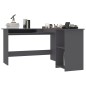 vidaXL Eckschreibtisch in L-Form Grau 120x140x75 cm Holzwerkstoff vidaXL Eckschreibtisch in L-Form Grau 120x140x75 cm Holzwerkstoff