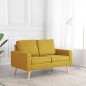 vidaXL 2-Sitzer-Sofa Gelb Stoff vidaXL 2-Sitzer-Sofa Gelb Stoff