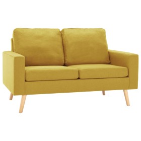 vidaXL 2-Sitzer-Sofa Gelb Stoff