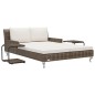 vidaXL 2-Personen-Sonnenliege mit Auflagen Poly Rattan Braun vidaXL 2-Personen-Sonnenliege mit Auflagen Poly Rattan Braun