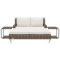 vidaXL 2-Personen-Sonnenliege mit Auflagen Poly Rattan Braun vidaXL 2-Personen-Sonnenliege mit Auflagen Poly Rattan Braun