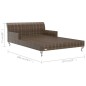 vidaXL 2-Personen-Sonnenliege mit Auflagen Poly Rattan Braun vidaXL 2-Personen-Sonnenliege mit Auflagen Poly Rattan Braun