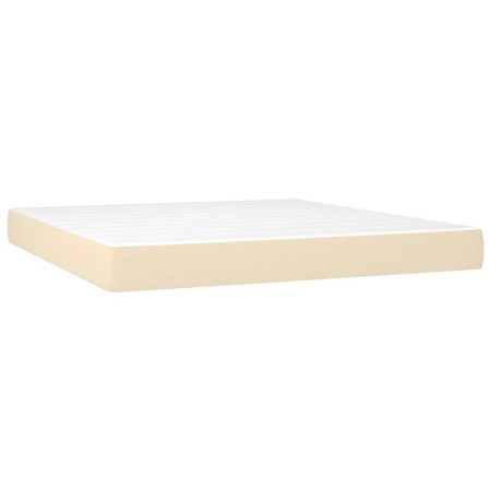 vidaXL Taschenfederkernmatratze Creme 180x200x20 cm Stoff