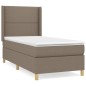 vidaXL Boxspringbett mit Matratze Taupe 80x200 cm Stoff vidaXL Boxspringbett mit Matratze Taupe 80x200 cm Stoff
