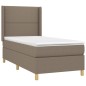 vidaXL Boxspringbett mit Matratze Taupe 80x200 cm Stoff vidaXL Boxspringbett mit Matratze Taupe 80x200 cm Stoff