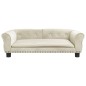 vidaXL Hundebett Creme 95x55x30 cm Samt vidaXL Hundebett Creme 95x55x30 cm Samt