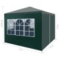 vidaXL Partyzelt 3x3 m Grün vidaXL Partyzelt 3x3 m Grün