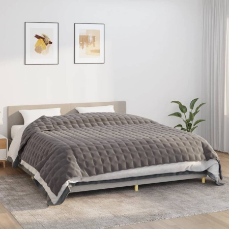 vidaXL Gewichtsdecke Grau 235x290 cm 15 kg Stoff