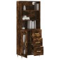 Highboard Räuchereiche 69,5x34x180 cm Holzwerkstoff Highboard Räuchereiche 69,5x34x180 cm Holzwerkstoff