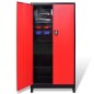 vidaXL Werkzeugschrank mit Werkzeugtruhe Stahl 90x40x180cm Rot Schwarz vidaXL Werkzeugschrank mit Werkzeugtruhe Stahl 90x40x180cm Rot Schwarz