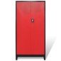 vidaXL Werkzeugschrank mit Werkzeugtruhe Stahl 90x40x180cm Rot Schwarz vidaXL Werkzeugschrank mit Werkzeugtruhe Stahl 90x40x180cm Rot Schwarz