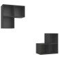 vidaXL 4-tlg. TV-Schrank-Set Grau Holzwerkstoff vidaXL 4-tlg. TV-Schrank-Set Grau Holzwerkstoff